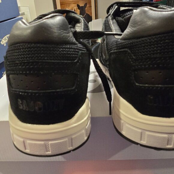 Saucony Shadow 5000 [S70848-3] Shoes BLACK Sneakers Leather Mens Size 12 NEW - Picture 6 of 9